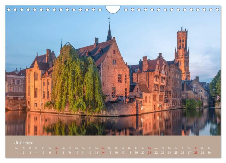 Produktbild: Br&uuml;gge und Gent, eine Fotoreise durch die zwei Perlen Flanderns. (Wandkalender 2026 DIN A4 quer), CALVENDO Monatskalender