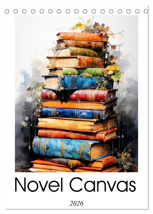 Produktbild: Novel Canvas (Desk Calendar 2026 DIN A5 portrait), CALVENDO 12 Month DeskCalendar