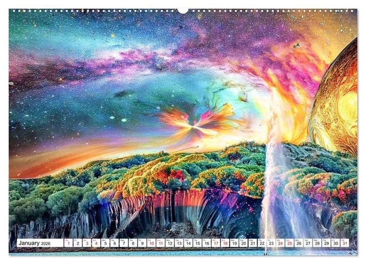 Produktbild: Braun, W: Psychedelic Landscapes (Wall Calendar 2026 DIN A2