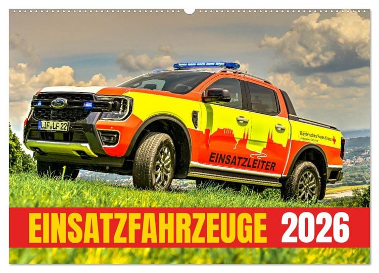 Produktbild: Einsatzfahrzeuge 112 (Wandkalender 2026 DIN A2 quer), CALVENDO Monatskalender