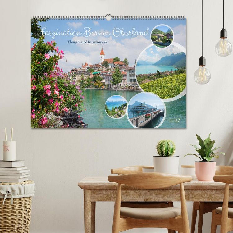 Produktbild: Faszination Berner Oberland - Thuner- und Brienzersee (Wandkalender 2027 DIN A2 quer), CALVENDO Monatskalender