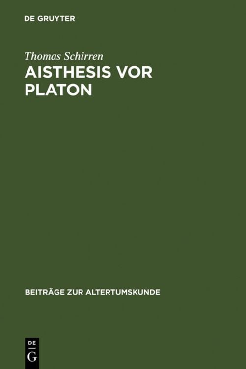 Produktbild: Aisthesis vor Platon