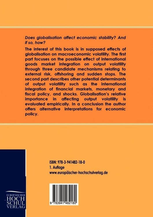 Produktbild: Globalisation and Macroeconomic Volatility