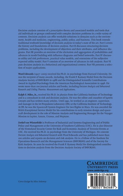 Produktbild: Advances in Decision Analysis