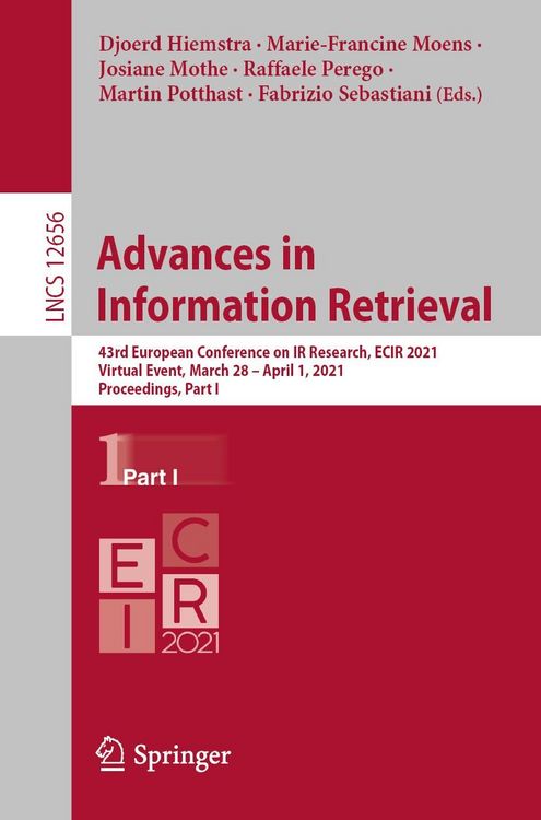 Produktbild: Advances in Information Retrieval