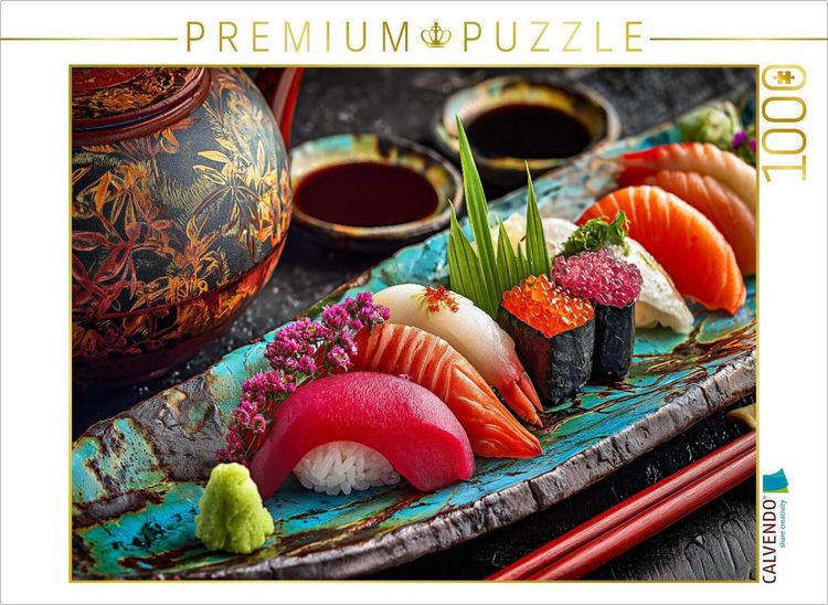 Produktbild: CALVENDO Puzzle Sushi, farbenfrohe japanische Meisterwerke | 1000 Teile Lege-Gr&ouml;&szlig;e 64x48cm Foto-Puzzle f&uuml;r gl&uuml;ckliche Stunden
