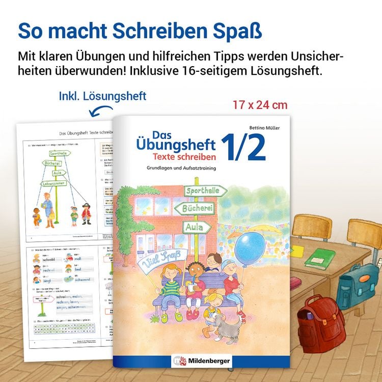 Produktbild: Das &Uuml;bungsheft Texte schreiben 1/2