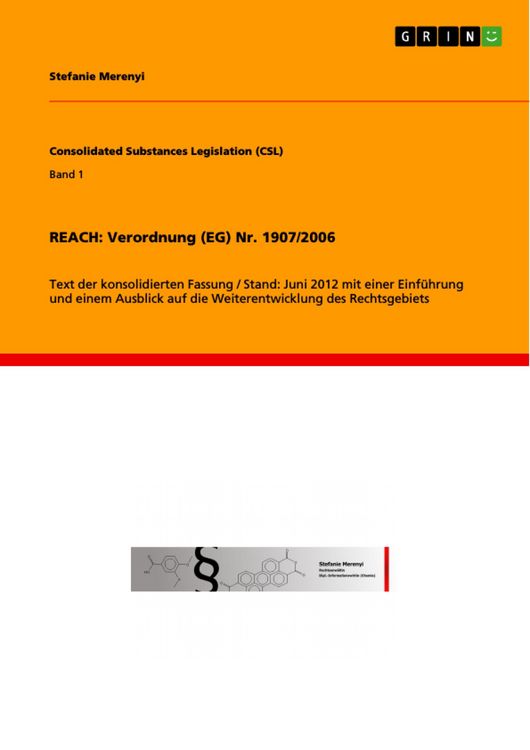 Produktbild: REACH: Verordnung (EG) Nr. 1907/2006
