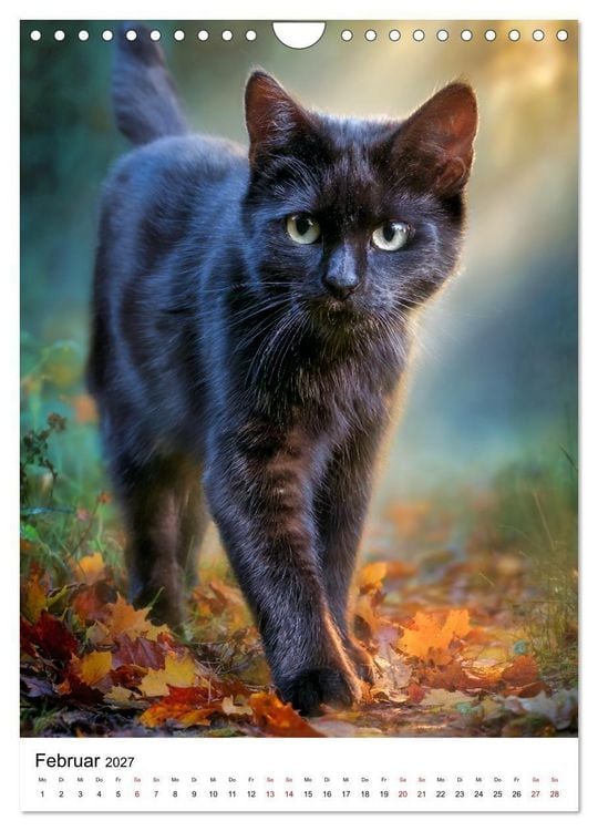 Produktbild: Von wegen Ungl&uuml;ck! - Die faszinierende Welt schwarzer Katzen (Wandkalender 2027 DIN A4 hoch), CALVENDO Monatskalender