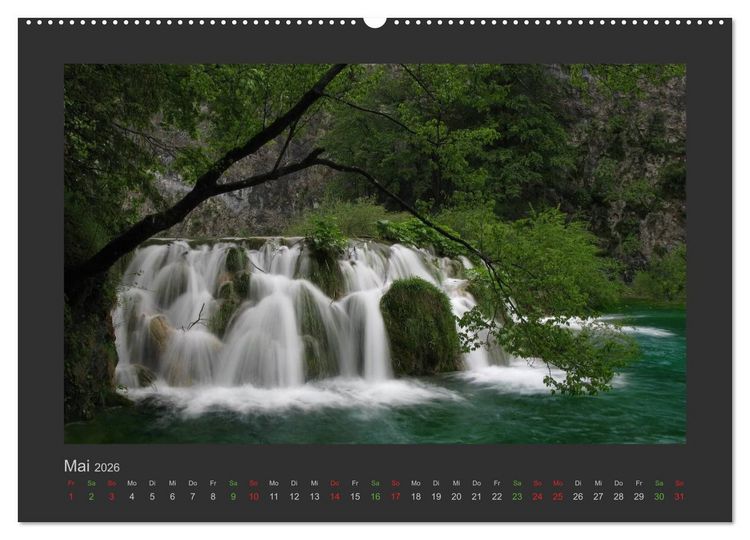 Produktbild: FALLENDE WASSER (Wandkalender 2026 DIN A2 quer), CALVENDO Monatskalender