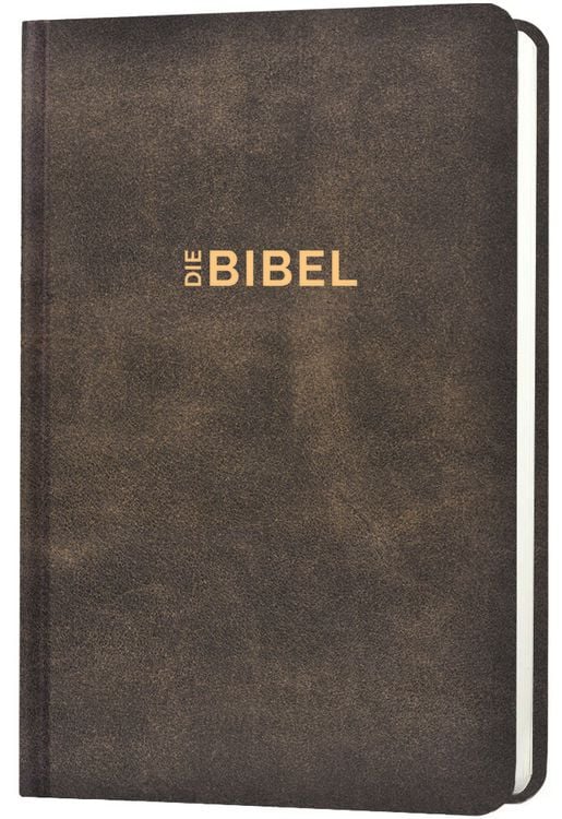 Produktbild: Schlachter 2000 Bibel - Taschenausgabe (Hardcover, illustrierter Einband, Antikleder-Optik)