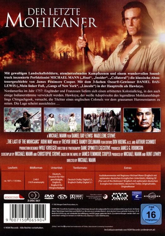 Produktbild: Der letzte Mohikaner - Special Edition [2 DVDs]