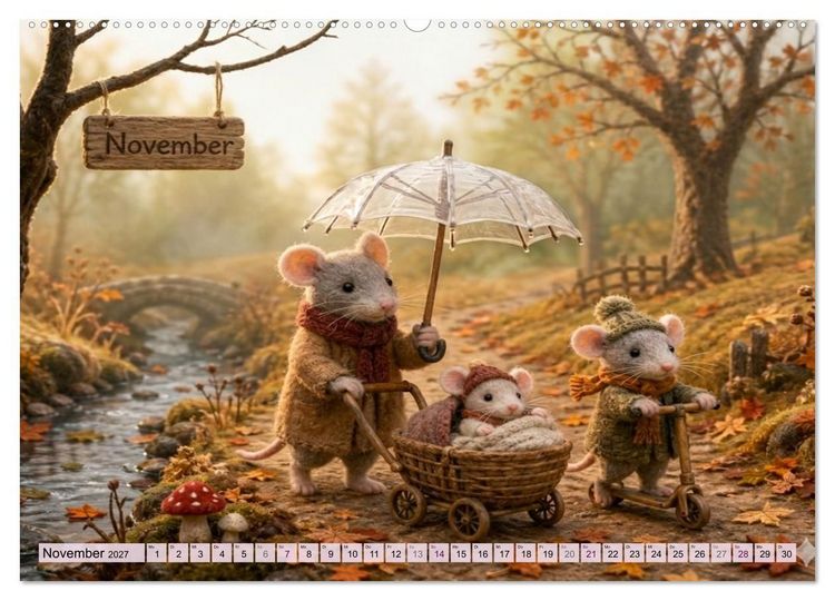 Produktbild: M&auml;usli Kalender (Wandkalender 2027 DIN A2 quer), CALVENDO Monatskalender