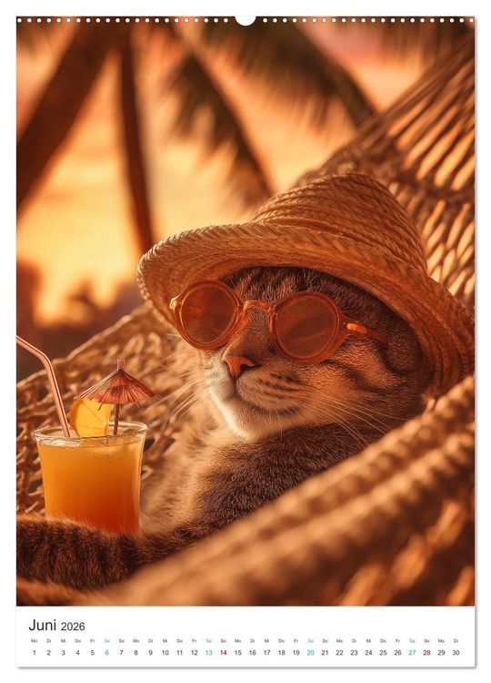 Produktbild: Katzen gegen Alltag (hochwertiger Premium Wandkalender 2026 DIN A2 hoch), Kunstdruck in Hochglanz