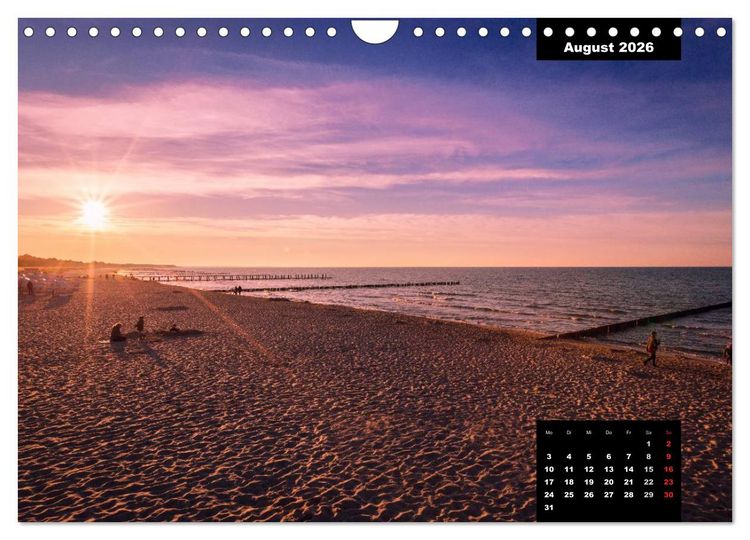 Produktbild: Maritime Seebilder - Von der Ostsee zur Nordsee (Wandkalender 2026 DIN A4 quer), CALVENDO Monatskalender
