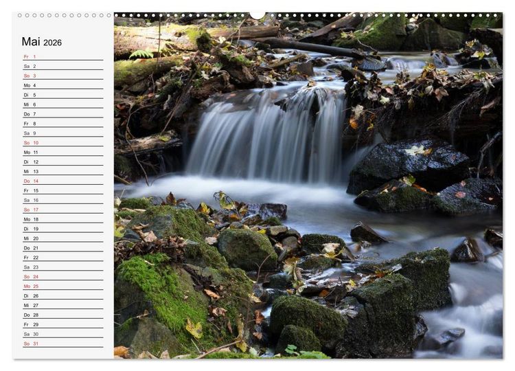 Produktbild: Wildwasser. Gebirgsb&auml;che und Wasserf&auml;lle (hochwertiger Premium Wandkalender 2026 DIN A2 quer), Kunstdruck in Hochglanz