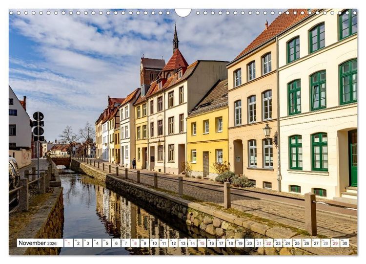 Produktbild: Wismarer Ansichten 2026 (Wandkalender 2026 DIN A3 quer), CALVENDO Monatskalender