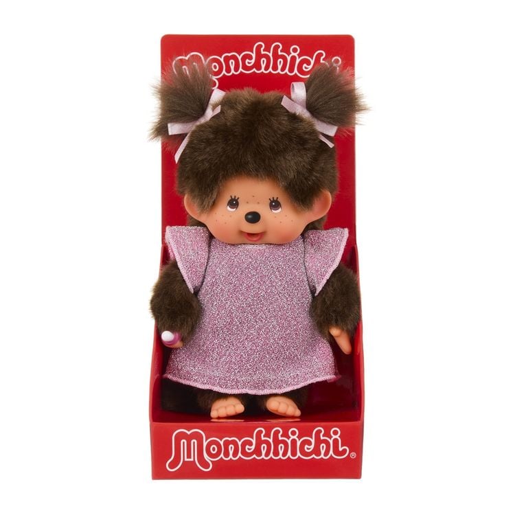 Produktbild: Monchhichi 20cm Glitter Dress Pink Girl