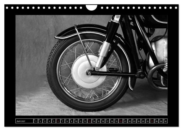 Produktbild: BMW R69S in schwarzweiss (Wandkalender 2027 DIN A4 quer), CALVENDO Monatskalender