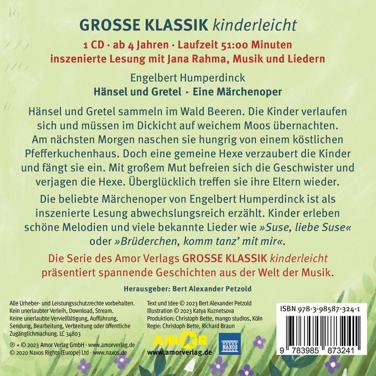 Produktbild: H&auml;nsel und Gretel. Eine M&auml;rchenoper.