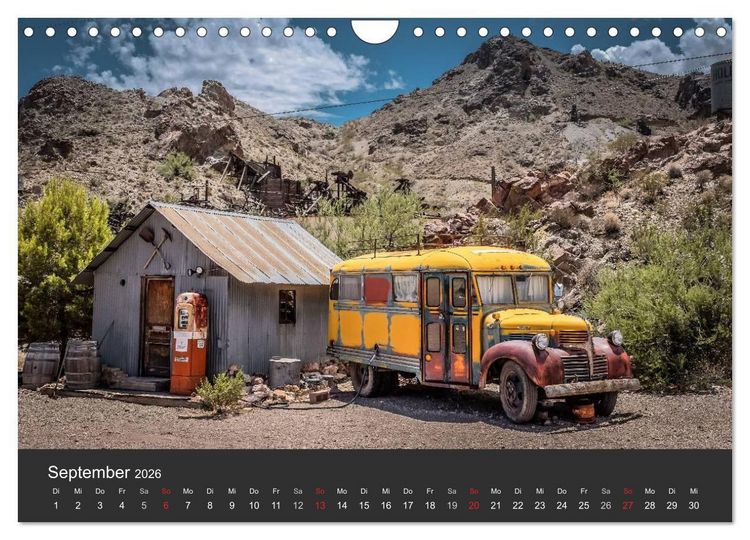 Produktbild: Vergessene Zeitzeugen entlang der Route 66 (Wandkalender 2026 DIN A4 quer), CALVENDO Monatskalender