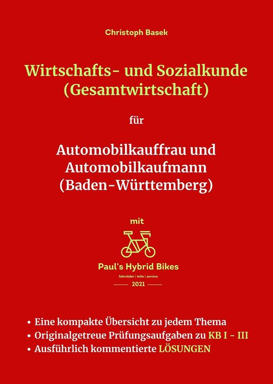 Produktbild: Wirtschafts- und Sozialkunde (Gesamtwirtschaft) f&uuml;r Automobilkauffrau und Automobilkaufmann (Baden-W&uuml;rttemberg)