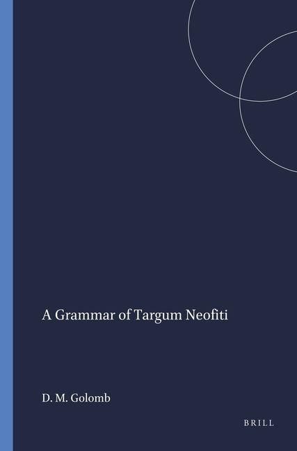 Produktbild: A Grammar of Targum Neofiti
