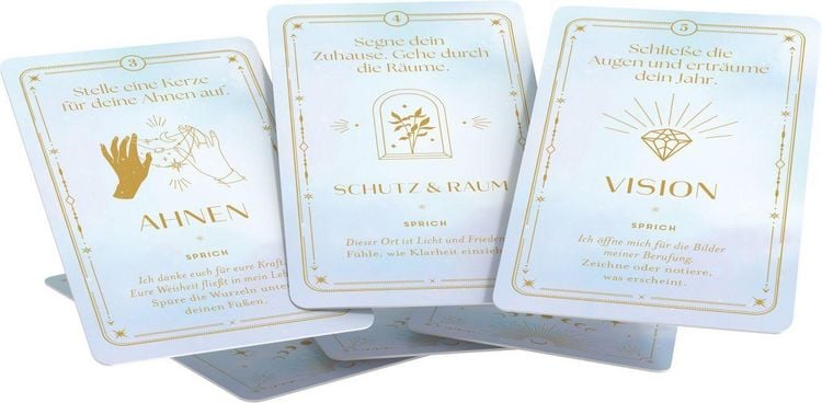 Produktbild: Dein 13-W&uuml;nsche Rauhnachts-Orakel - 37 farbige Karten und W&uuml;nschezetteln und einem 48-seitigem Booklet