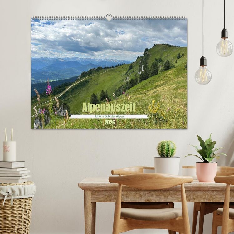 Produktbild: Alpenauszeit - Sch&ouml;ne Orte der Alpen (Wandkalender 2026 DIN A2 quer), CALVENDO Monatskalender