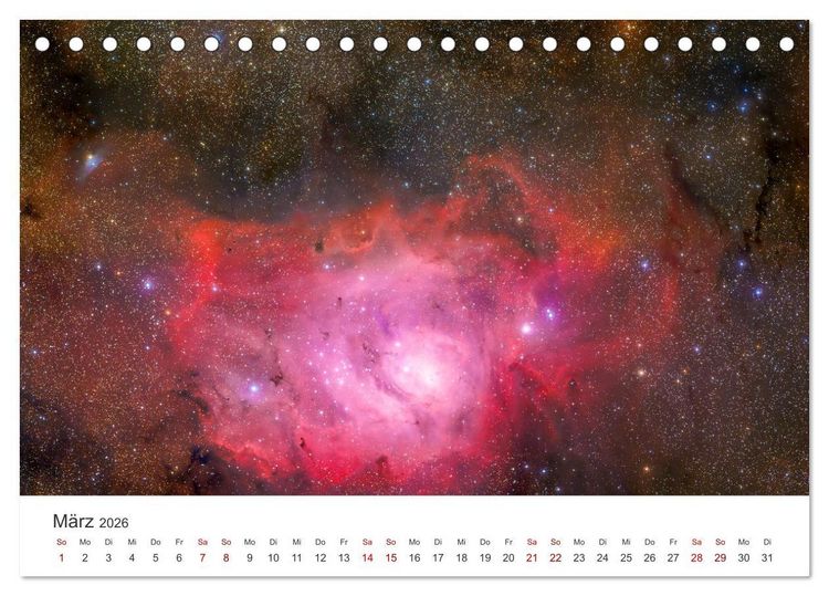 Produktbild: Nebel & Galaxien - Faszination Weltraum (Tischkalender 2026 DIN A5 quer), CALVENDO Monatskalender