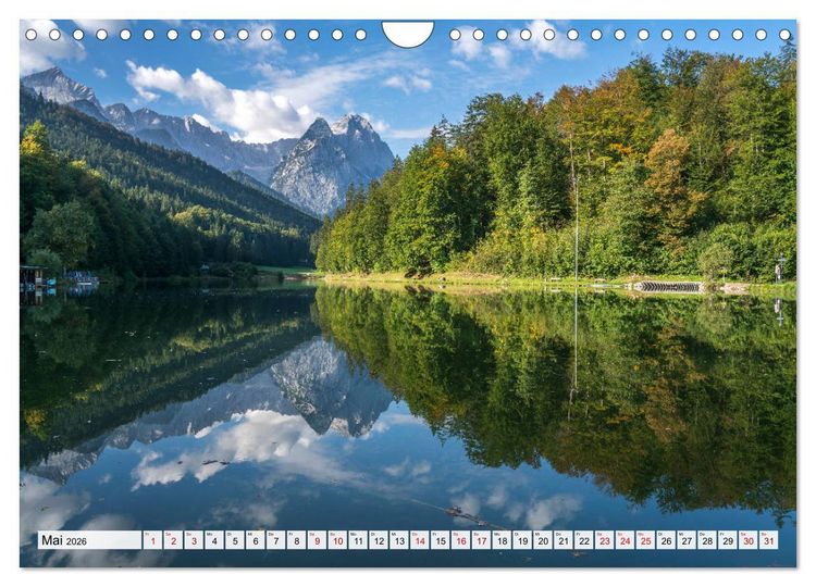 Produktbild: Ein Sommer rund um Garmisch-Partenkirchen (Wandkalender 2026 DIN A4 quer), CALVENDO Monatskalender
