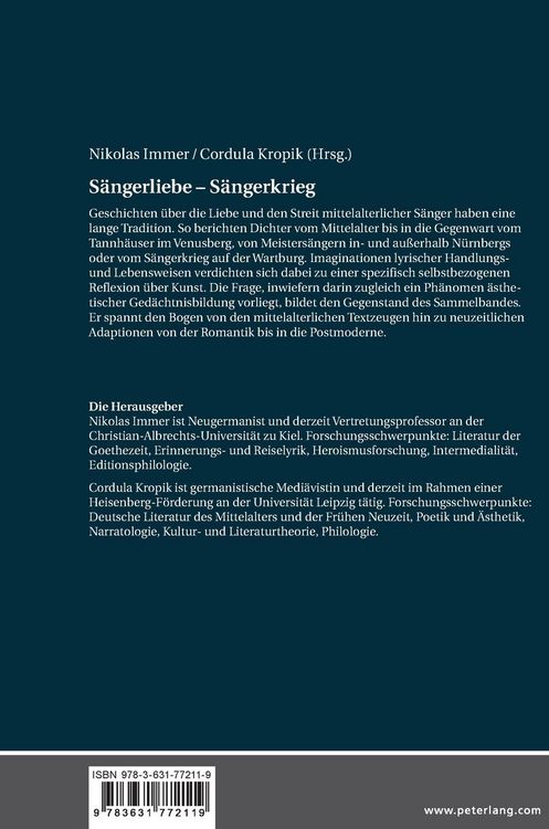 Produktbild: S&auml;ngerliebe &ndash; S&auml;ngerkrieg