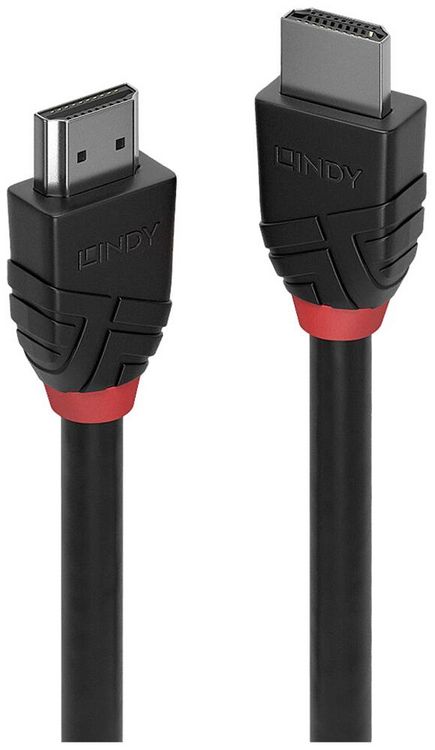 Produktbild: LINDY HDMI Anschlusskabel HDMI-A Stecker 0.50m Schwarz 36770 8K UHD HDMI-Kabel