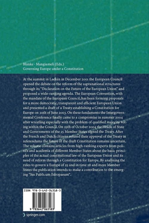 Produktbild: Governing Europe under a Constitution