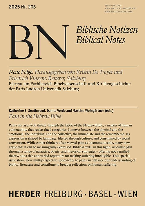 Produktbild: Pain in the Hebrew Bible
