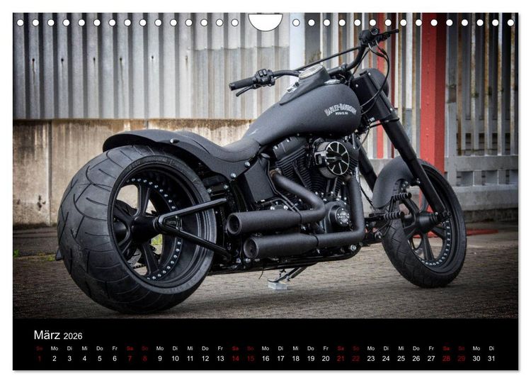 Produktbild: Exklusive Best of Fat Ass Custombike Edition, feinste Harleys mit fettem Hintern (Wandkalender 2026 DIN A4 quer), CALVENDO Monatskalender