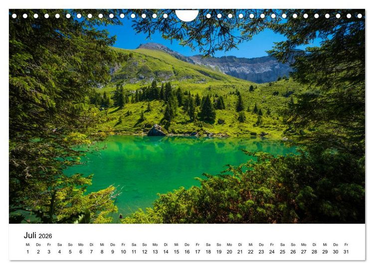 Produktbild: Wunderwelt Schweiz (Wandkalender 2026 DIN A4 quer), CALVENDO Monatskalender