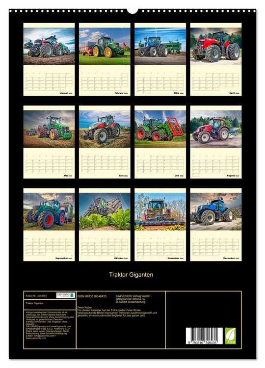 Produktbild: Traktor Giganten (hochwertiger Premium Wandkalender 2026 DIN A2 hoch), Kunstdruck in Hochglanz