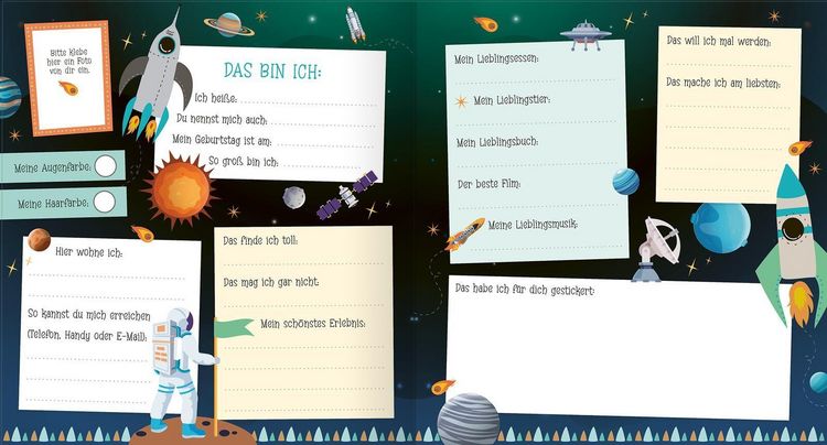 Produktbild: Alle meine Freunde &ndash; Weltraum | Mit &uuml;ber 300 Stickern