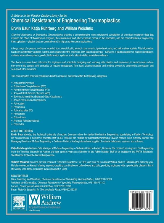 Produktbild: Chemical Resistance of Engineering Thermoplastics