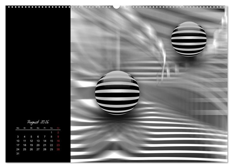 Produktbild: Optische Kunst im Quadrat (hochwertiger Premium Wandkalender 2026 DIN A2 quer), Kunstdruck in Hochglanz