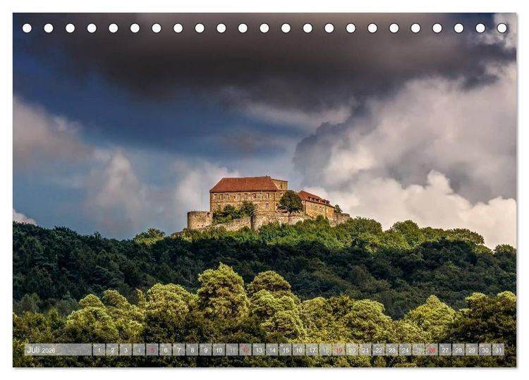 Produktbild: Burgenlandschaft Fr&auml;nkische Schweiz (Tischkalender 2026 DIN A5 quer), CALVENDO Monatskalender