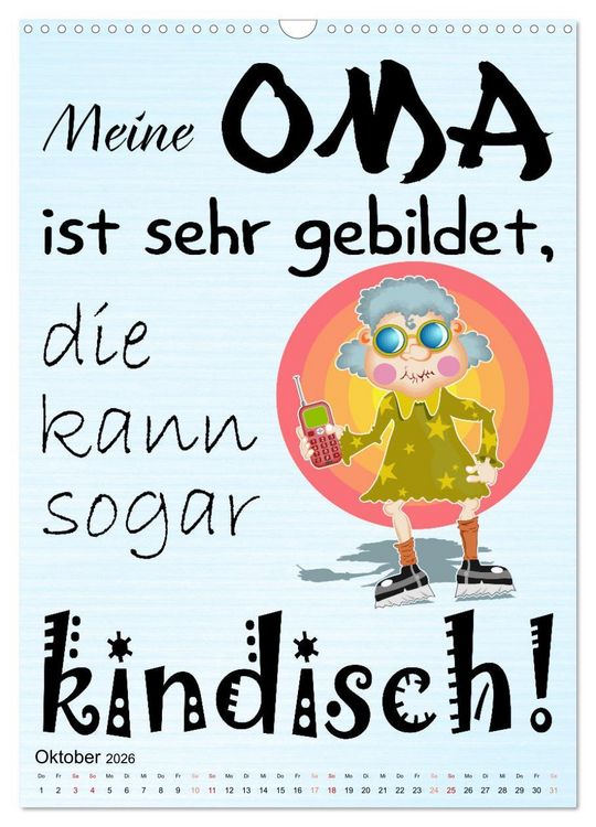 Produktbild: Gl&uuml;ck ist, Oma zu sein (Wandkalender 2026 DIN A3 hoch), CALVENDO Monatskalender