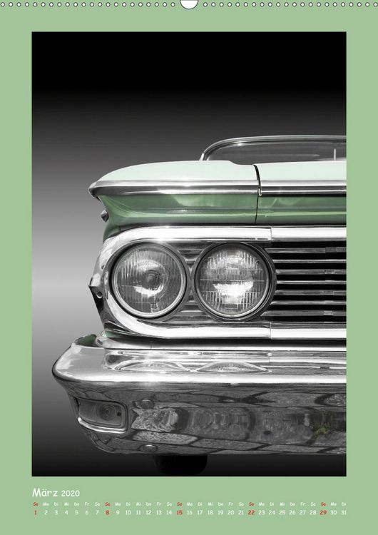 Produktbild: US Klassiker 1956 bis 1966 (Premium, hochwertiger DIN A2 Wandkalender 2020, Kunstdruck in Hochglanz)