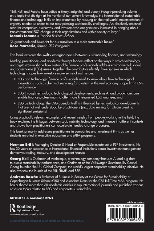 Produktbild: Sustainability, Technology, and Finance