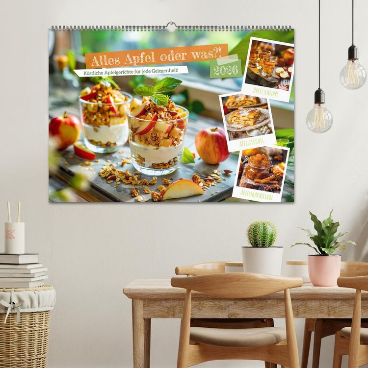 Produktbild: Alles Apfel oder was?! - K&ouml;stliche Apfelgerichte f&uuml;r jede Gelegenheit! (Wandkalender 2026 DIN A2 quer), CALVENDO Monatskalender