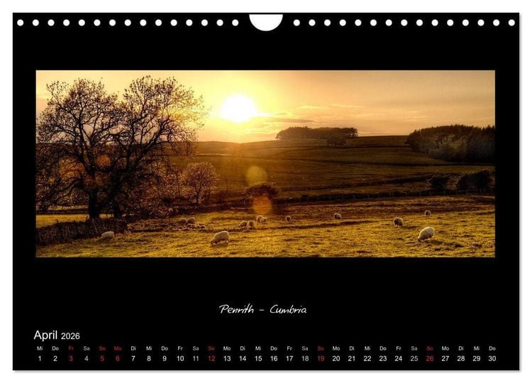 Produktbild: Amazing England - England's sch&ouml;nste Seiten (Wandkalender 2026 DIN A4 quer), CALVENDO Monatskalender