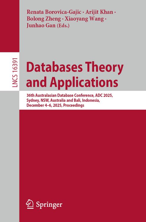 Produktbild: Databases Theory and Applications