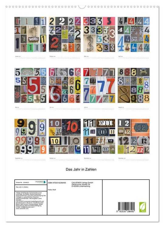 Produktbild: Das Jahr in Zahlen (hochwertiger Premium Wandkalender 2026 DIN A2 hoch), Kunstdruck in Hochglanz