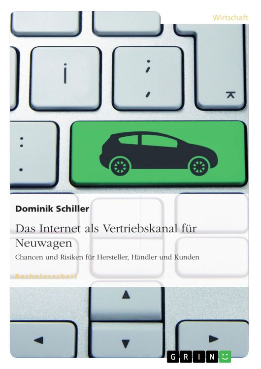 Produktbild: Das Internet als Vertriebskanal f&uuml;r Neuwagen